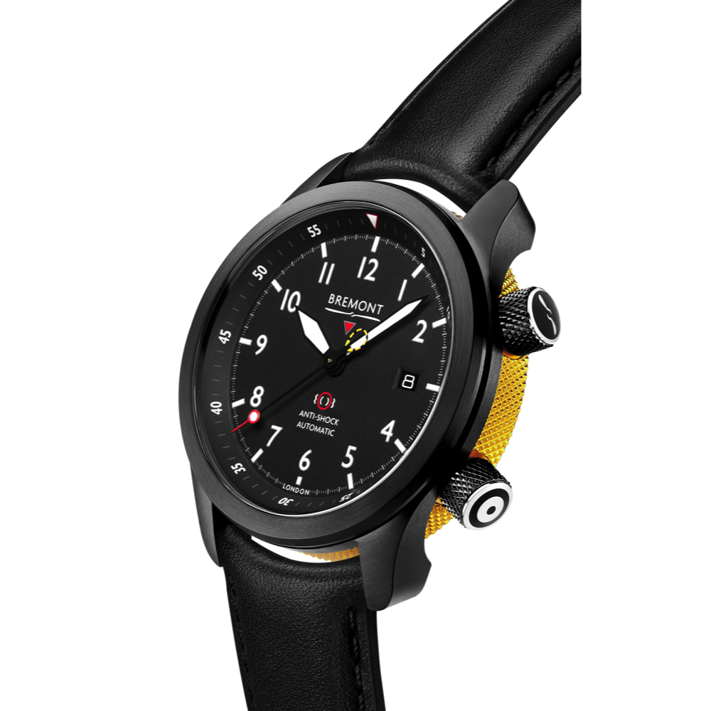 MBII Custom DLC, Black Dial with Yellow Barrel & Closed Case Back