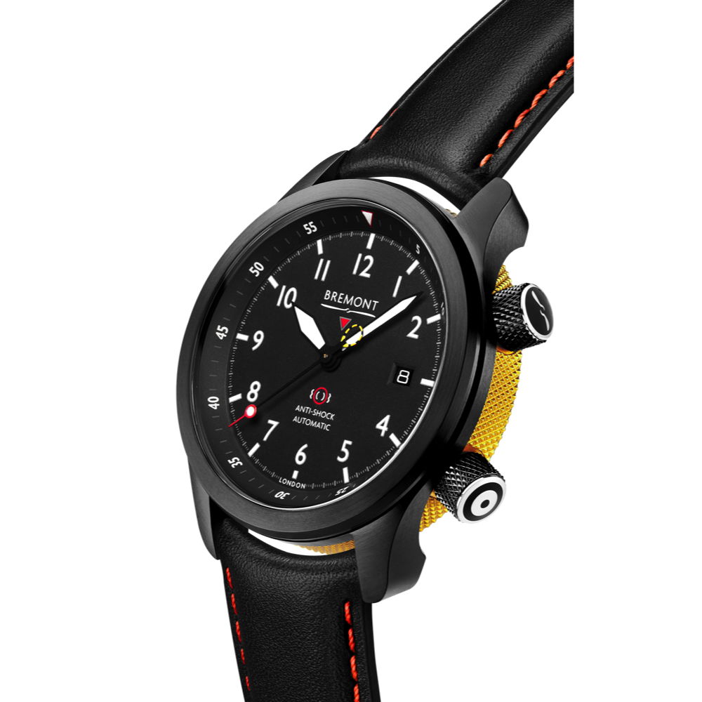 MBII Custom DLC, Black Dial with Yellow Barrel & Closed Case Back