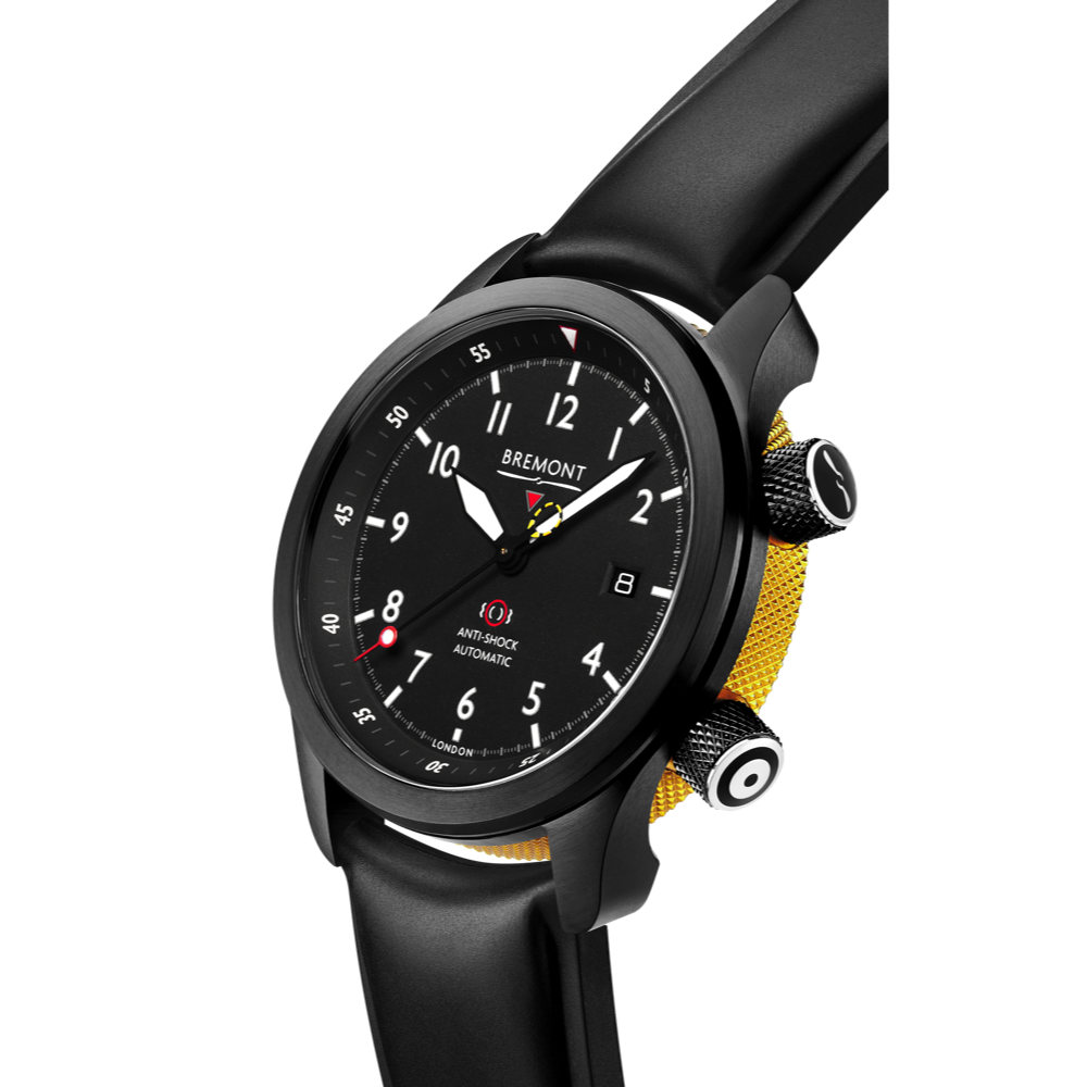 MBII Custom DLC, Black Dial with Yellow Barrel & Closed Case Back