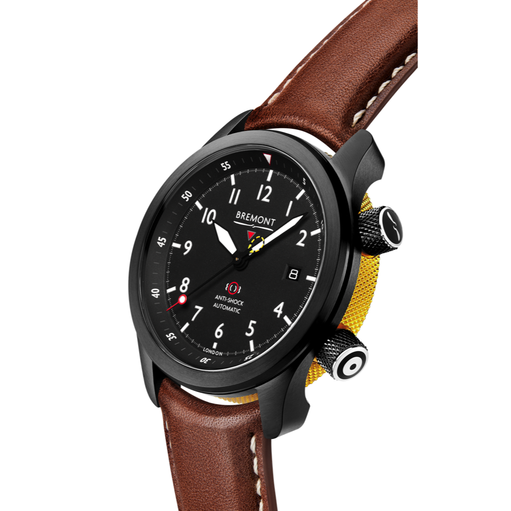 MBII Custom DLC, Black Dial with Yellow Barrel & Open Case Back