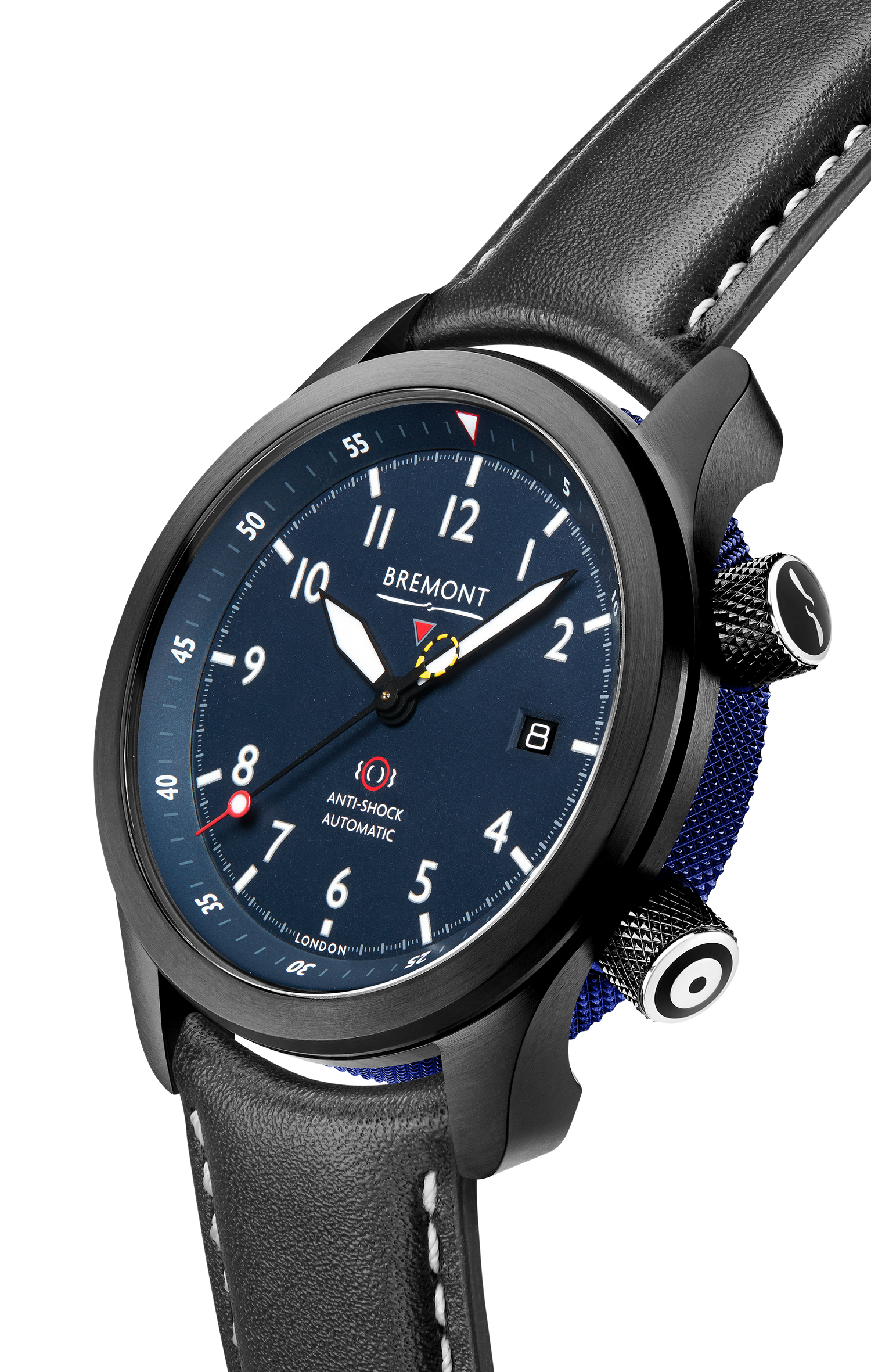 Bremont Watch Company Configurator MBII Custom DLC, Blue Dial with Dark Blue Barrel & Open Case Back