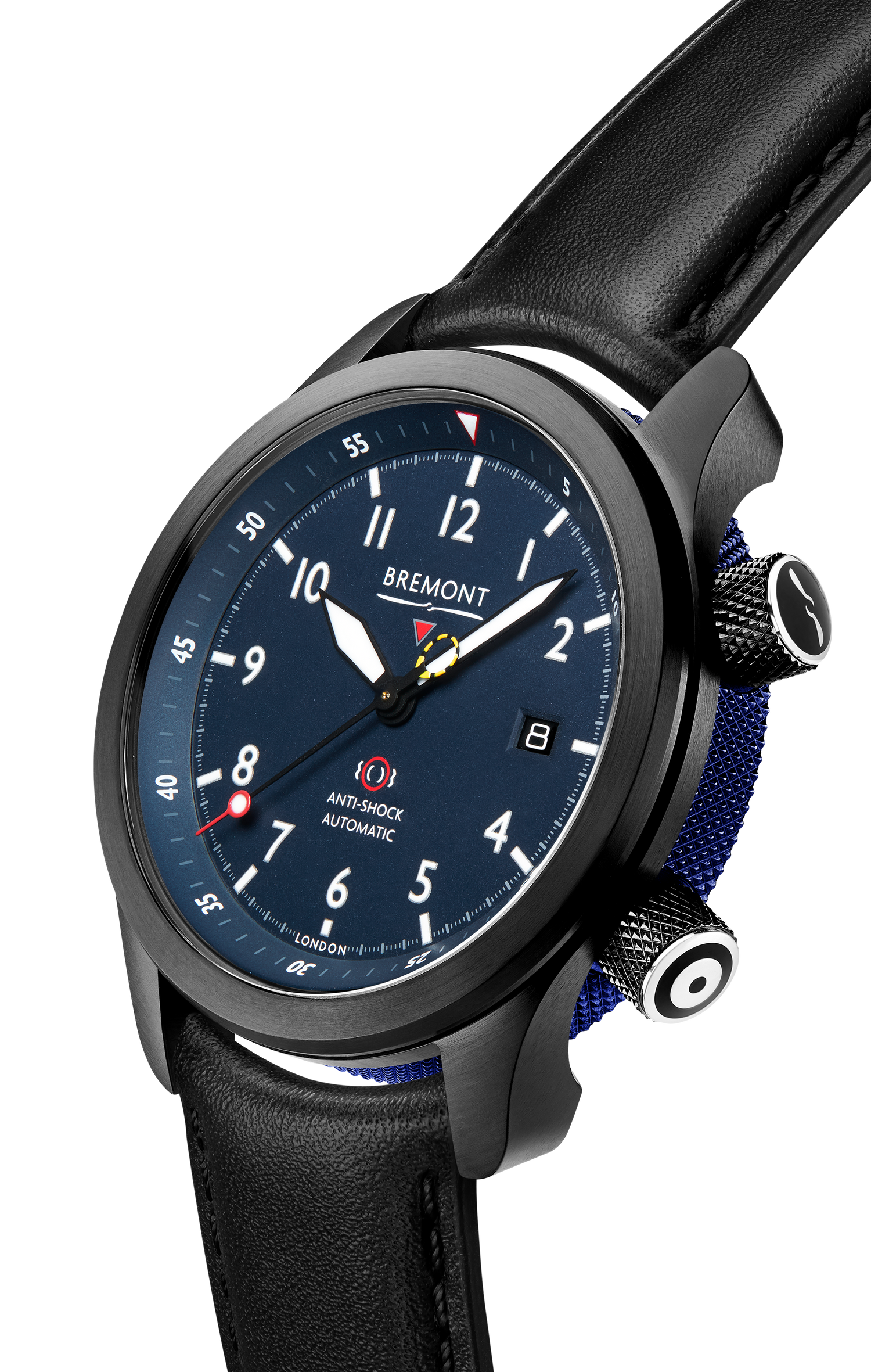 Bremont Watch Company Configurator MBII Custom DLC, Blue Dial with Dark Blue Barrel & Open Case Back