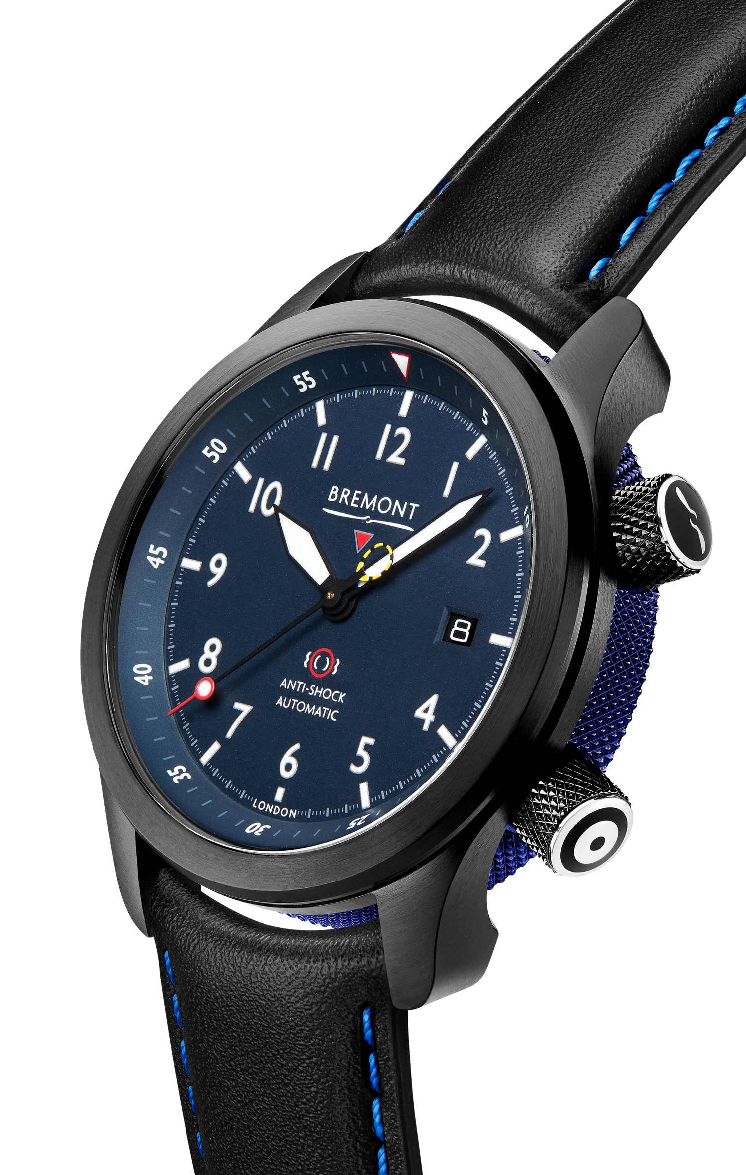 Bremont Watch Company Configurator MBII Custom DLC, Blue Dial with Dark Blue Barrel & Open Case Back