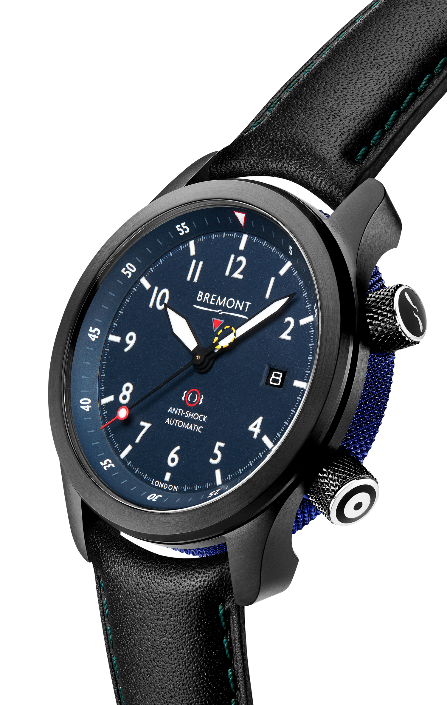 Bremont Watch Company Configurator MBII Custom DLC, Blue Dial with Dark Blue Barrel & Open Case Back