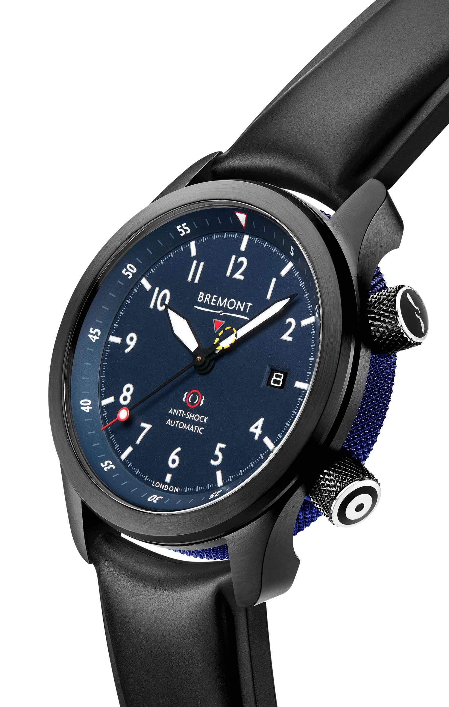 Bremont Watch Company Configurator MBII Custom DLC, Blue Dial with Dark Blue Barrel & Closed Case Back