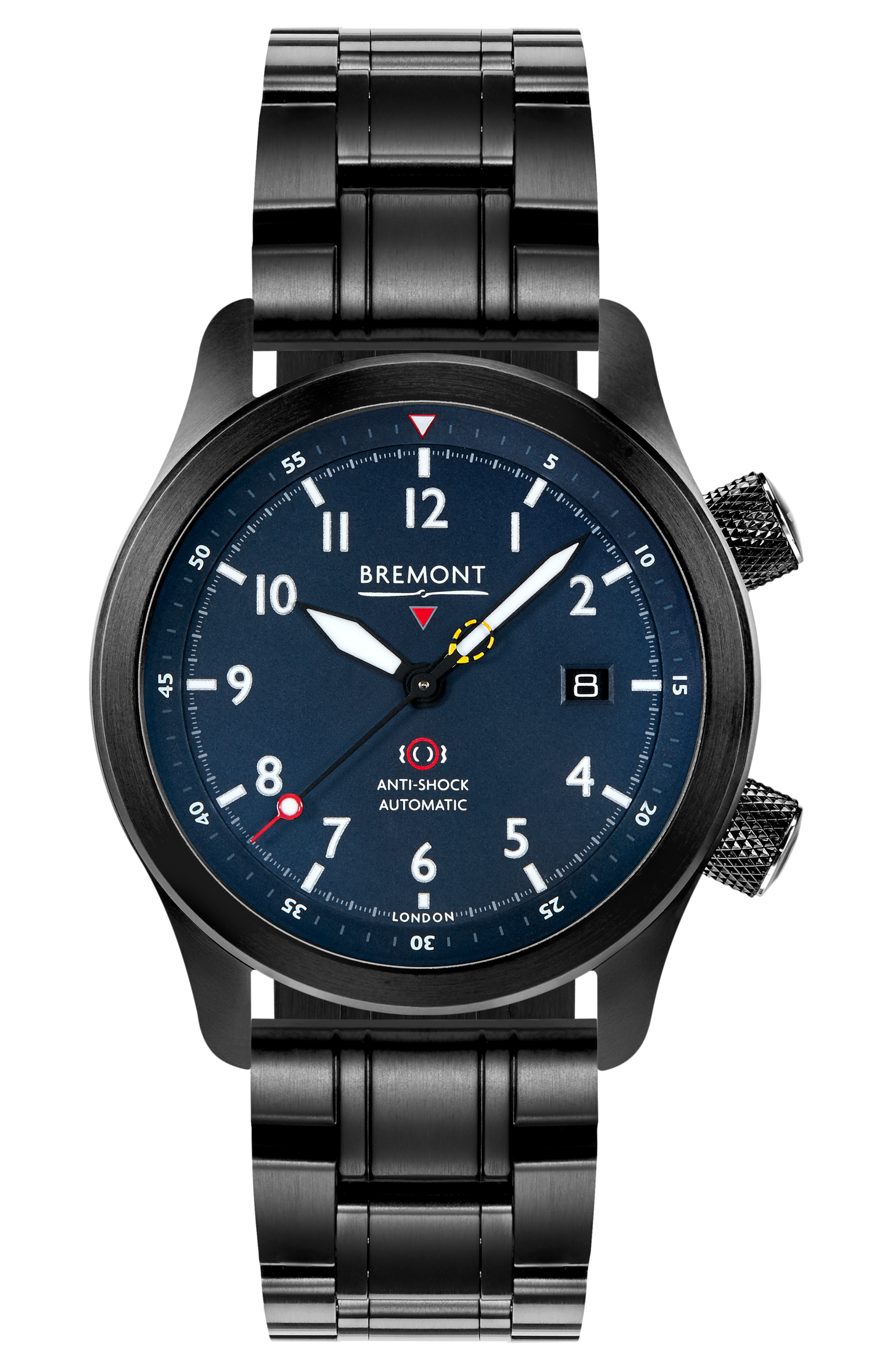 Bremont Watch Company Configurator DLC Strap / Regular / Deployment Clasp MBII Custom DLC, Blue Dial with Dark Blue Barrel & Open Case Back