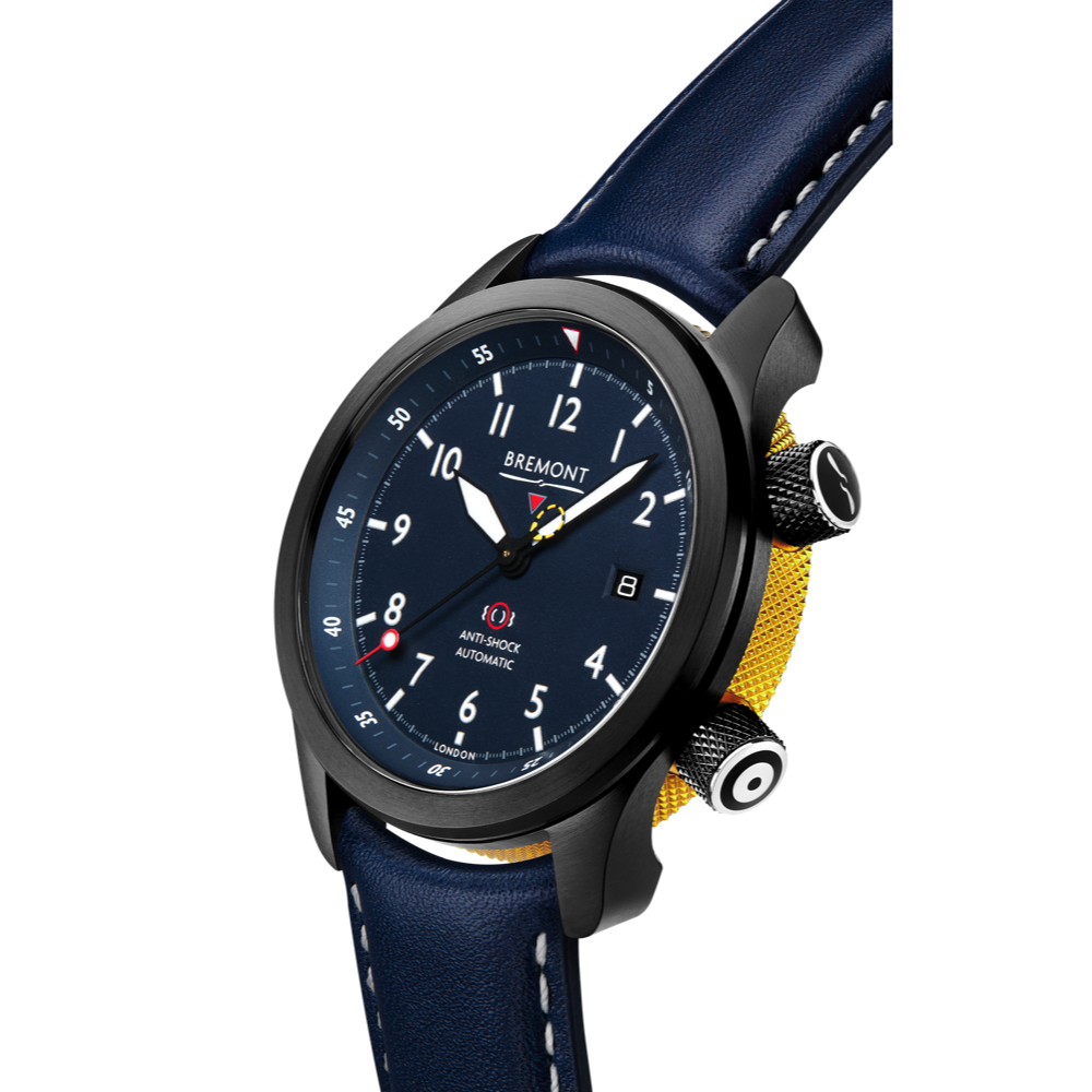 MBII Custom DLC, Blue Dial with Yellow Barrel & Closed Case Back