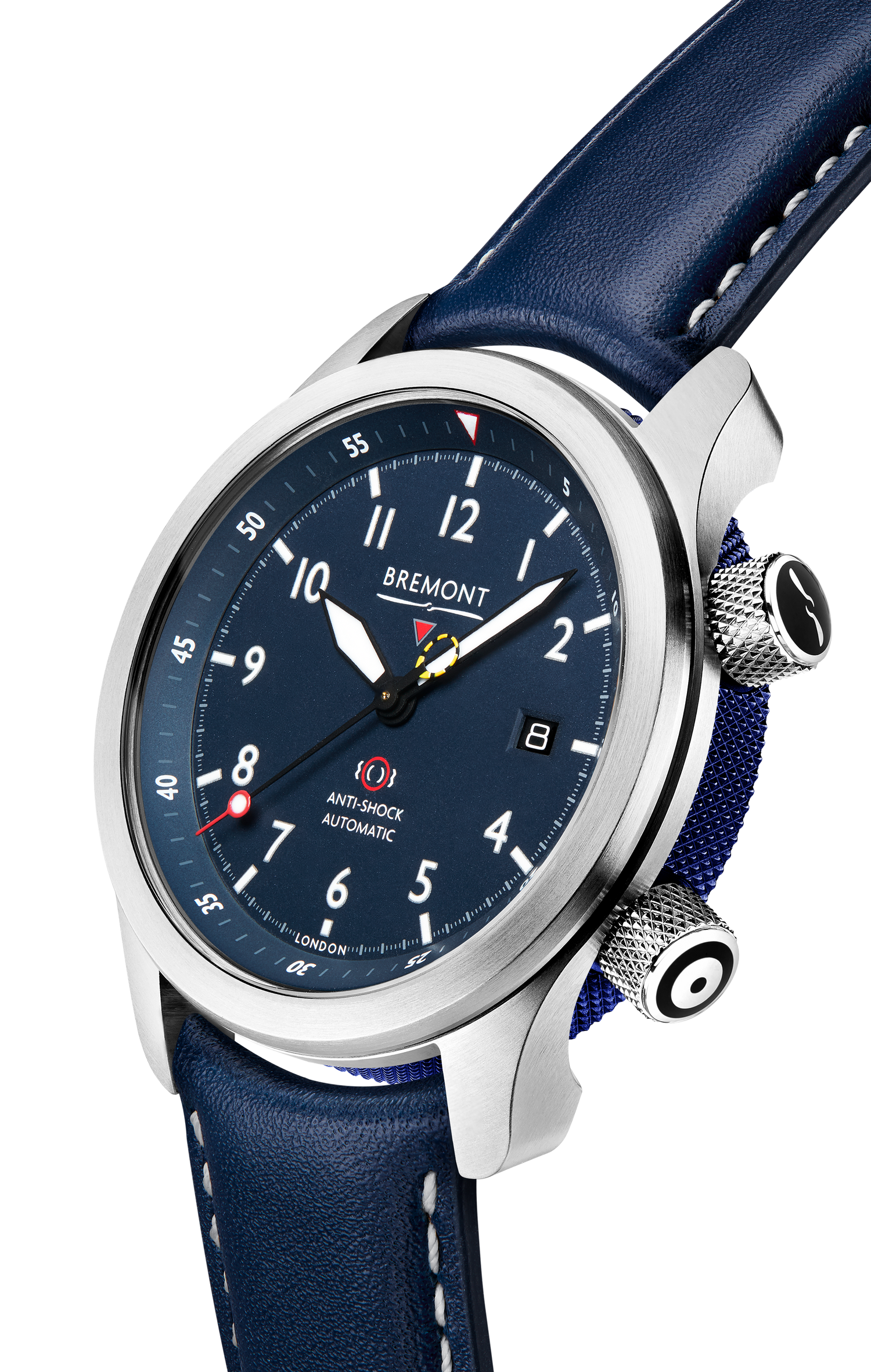 Bremont Watch Company Configurator MBII Custom Stainless Steel, Blue Dial with Dark Blue Barrel & Closed Case Back