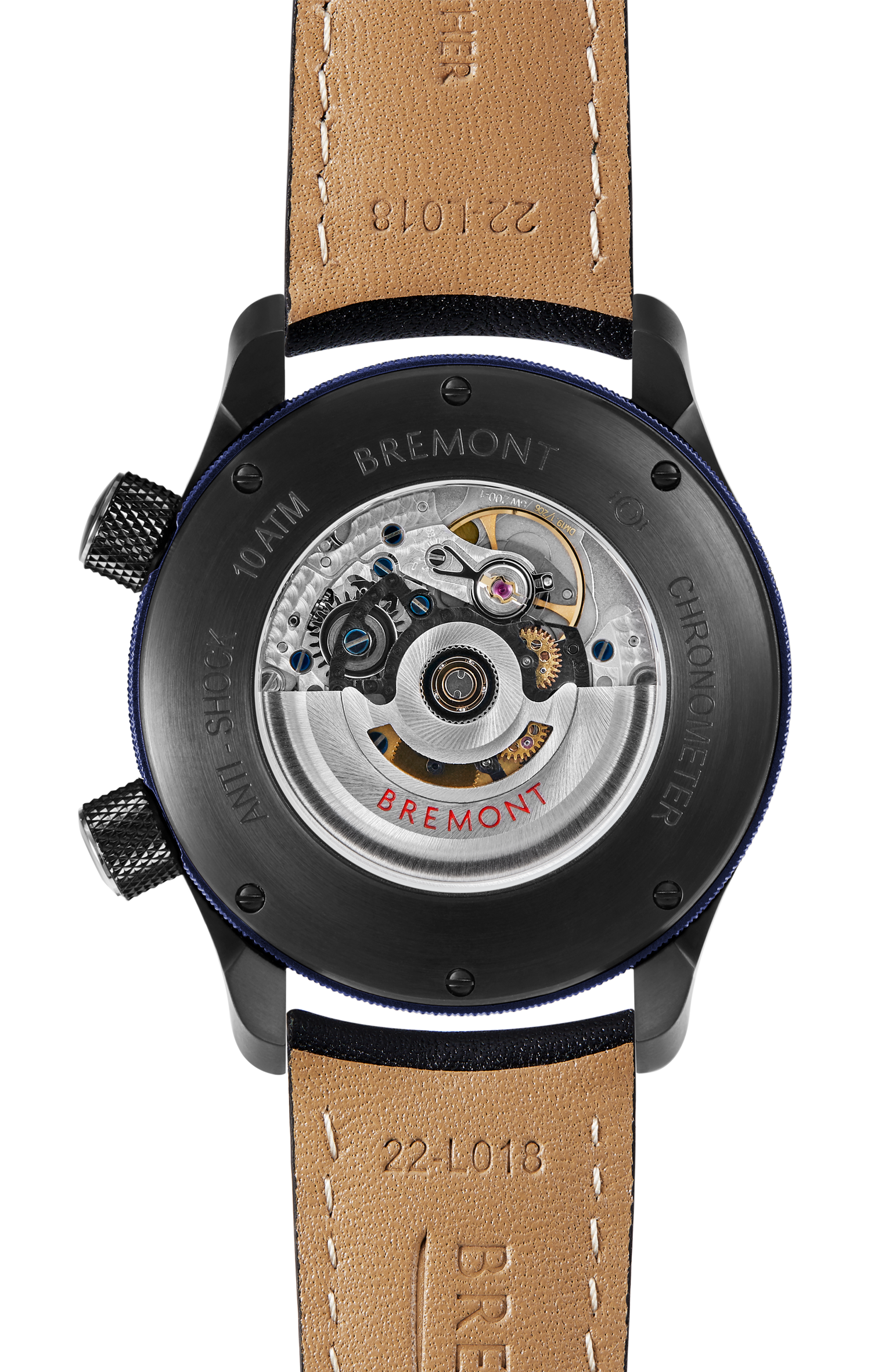 Bremont Watch Company Configurator MBII Custom DLC, Blue Dial with Dark Blue Barrel & Open Case Back