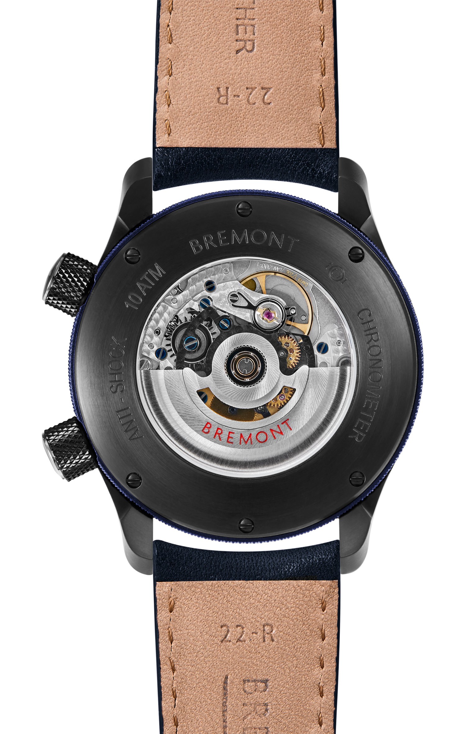 Bremont Watch Company Configurator MBII Custom DLC, Blue Dial with Dark Blue Barrel & Open Case Back