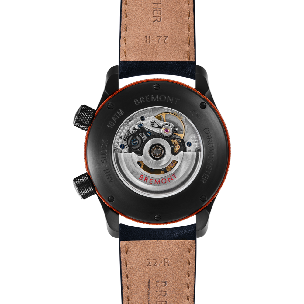 MBII Custom DLC, White Dial with Orange Barrel & Open Case Back