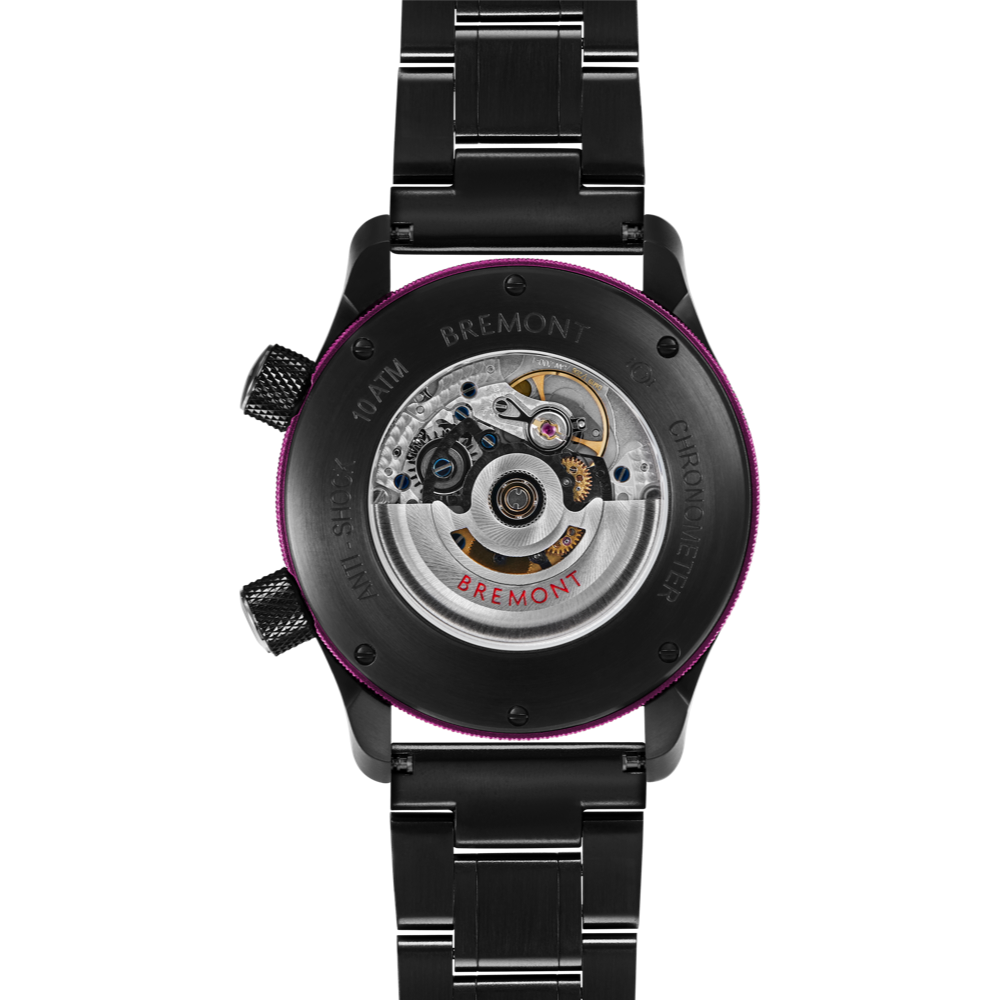 MBII Custom DLC, Black Dial with Purple Barrel & Open Case Back