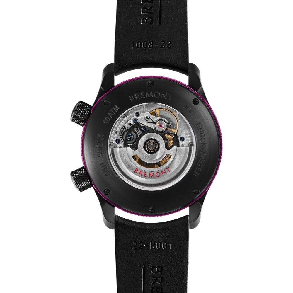 MBII Custom DLC, Black Dial with Purple Barrel & Open Case Back