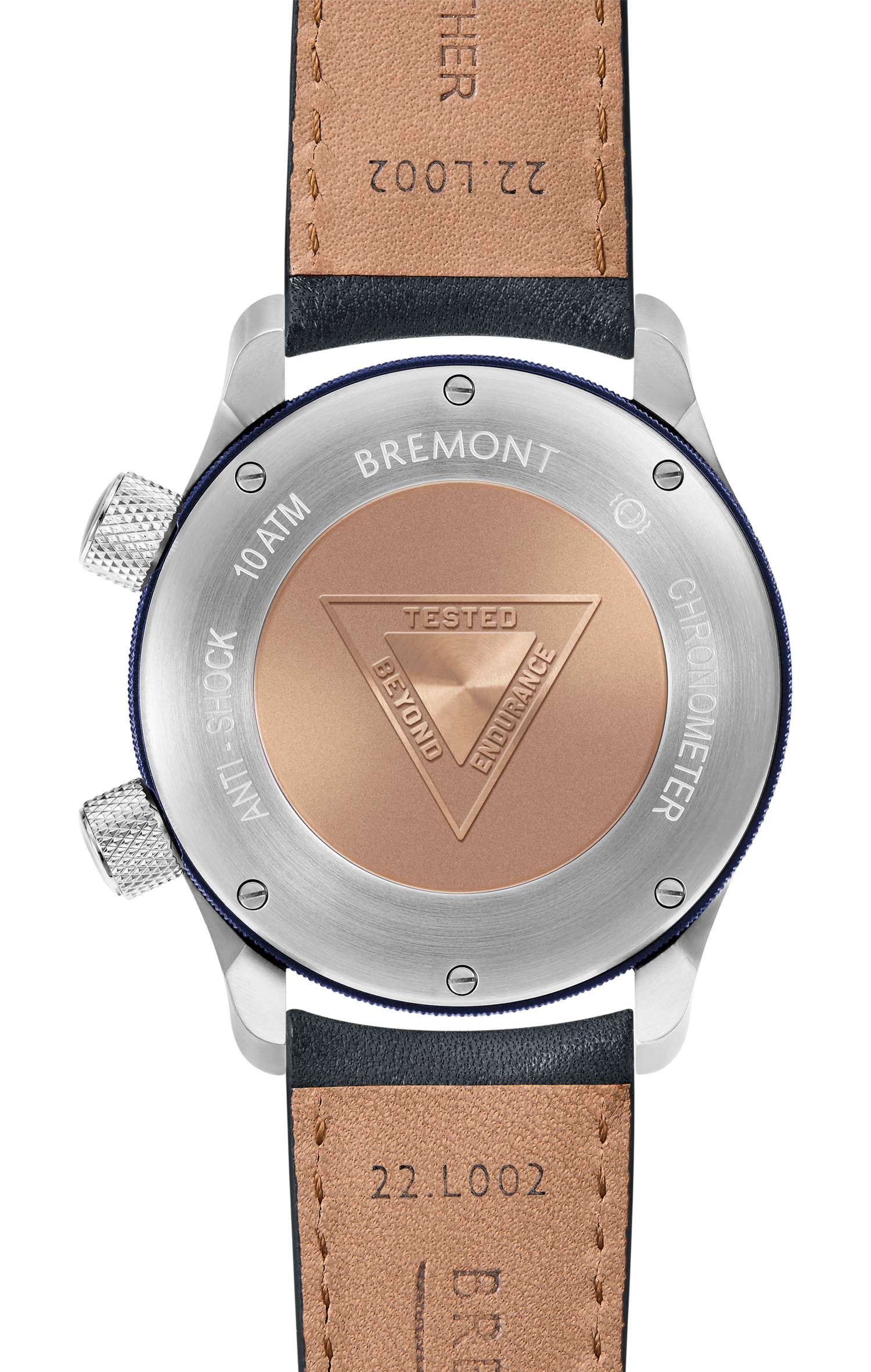 Bremont Watch Company Configurator MBII Custom Stainless Steel, White Dial with Dark Blue Barrel & Closed Case Back