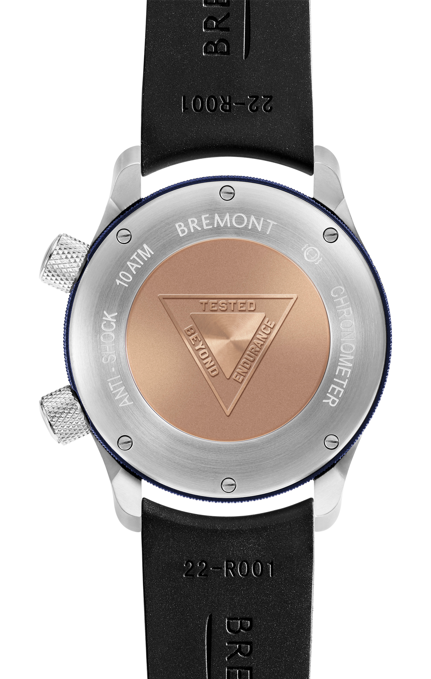 Bremont Watch Company Configurator MBII Custom Stainless Steel, White Dial with Dark Blue Barrel & Closed Case Back