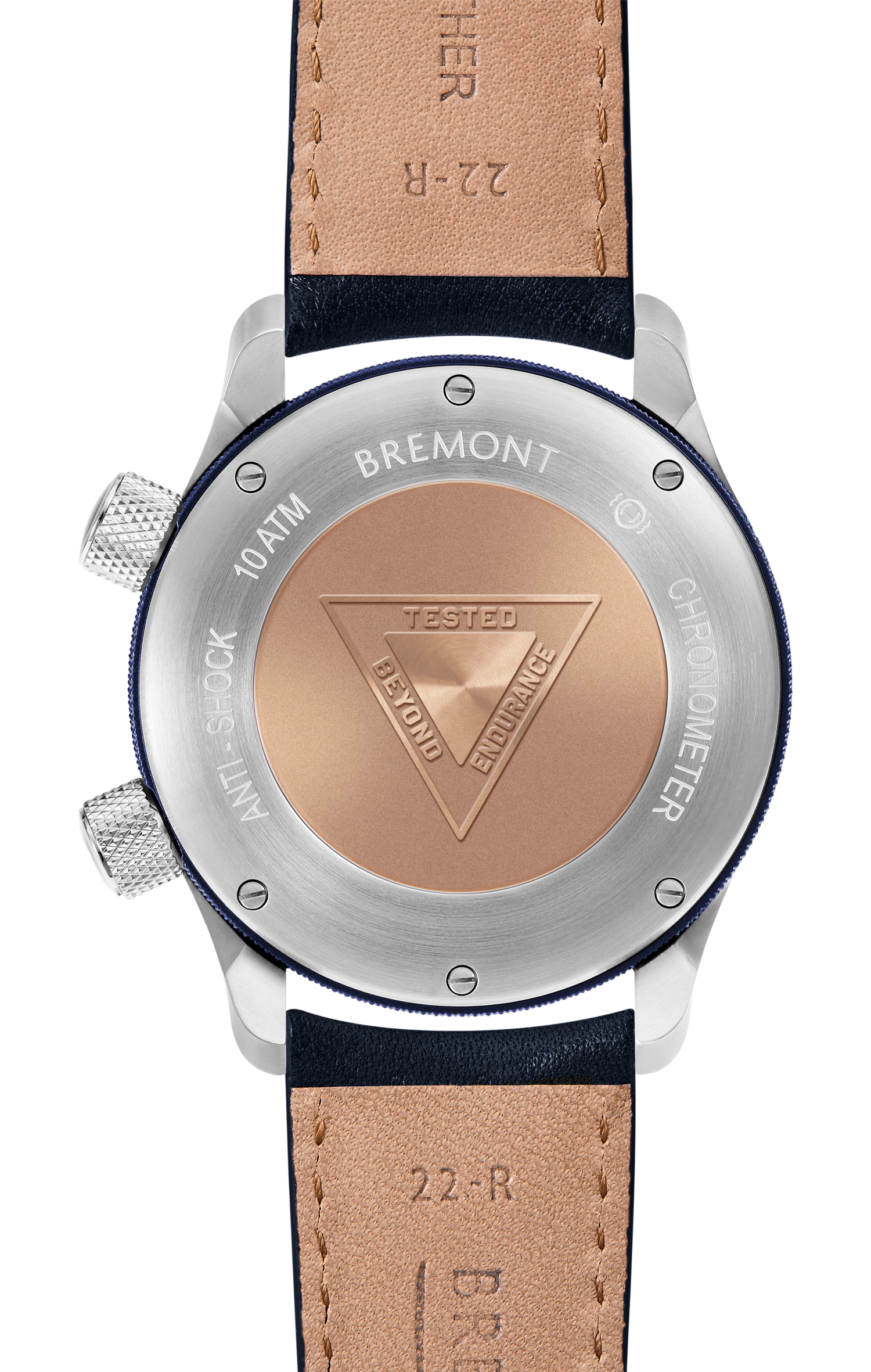 Bremont Watch Company Configurator MBII Custom Stainless Steel, White Dial with Dark Blue Barrel & Closed Case Back