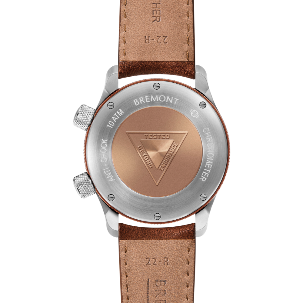 MBII Custom Stainless Steel, White Dial with Bronze Barrel & Closed Case Back