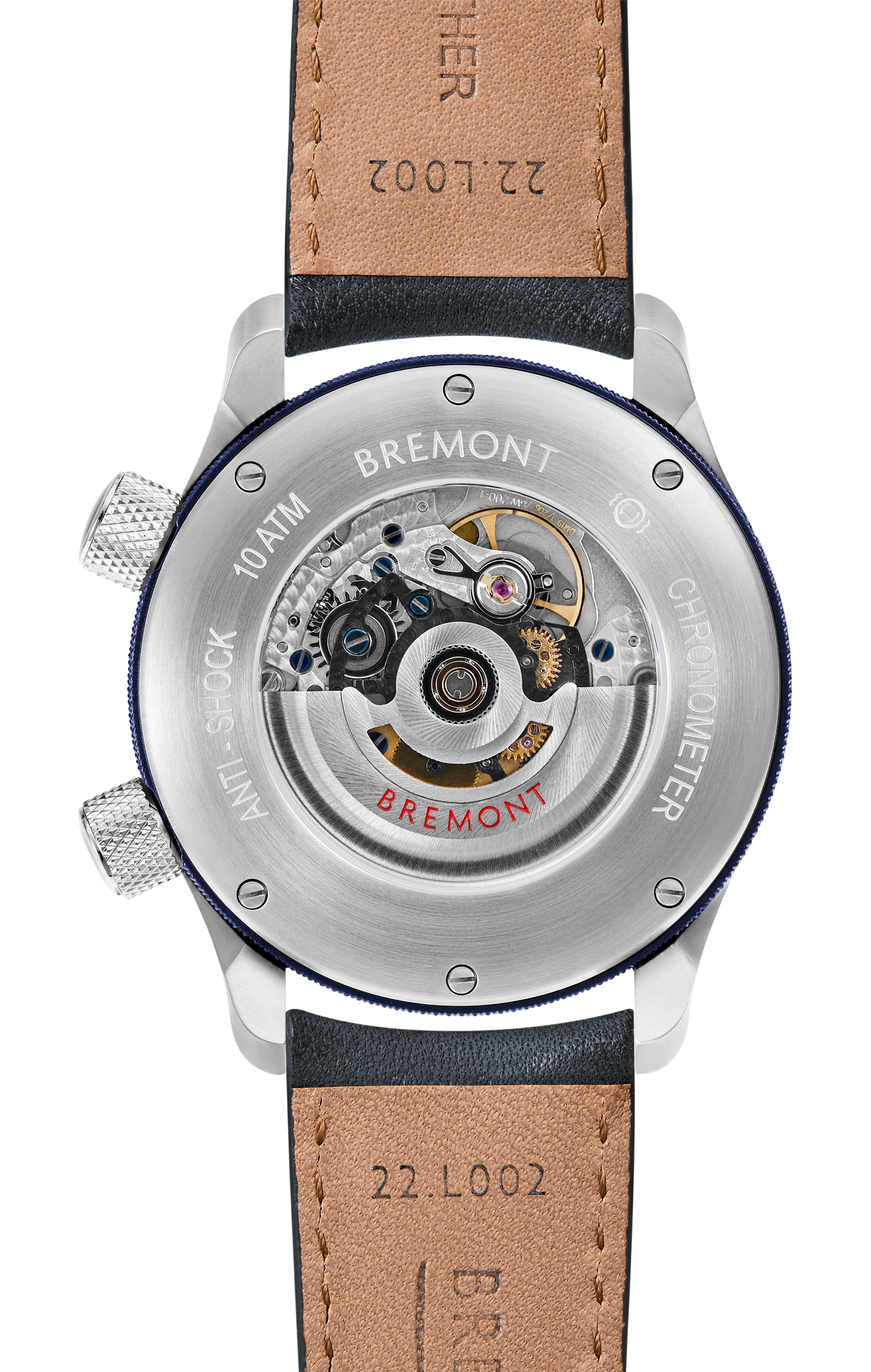 Bremont Watch Company Configurator MBII Custom Stainless Steel, White Dial with Dark Blue Barrel & Open Case Back