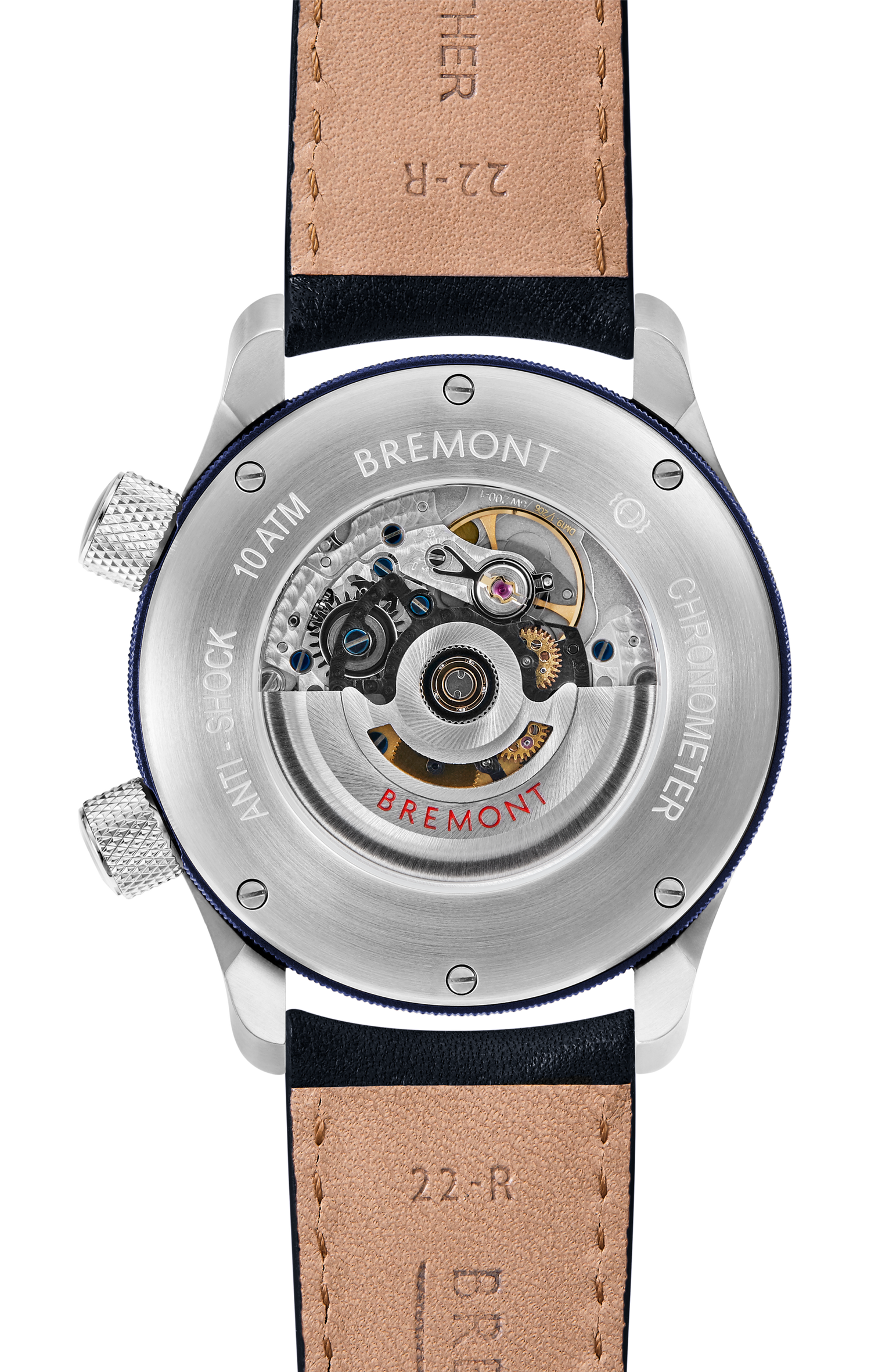 Bremont Watch Company Configurator MBII Custom Stainless Steel, White Dial with Dark Blue Barrel & Open Case Back