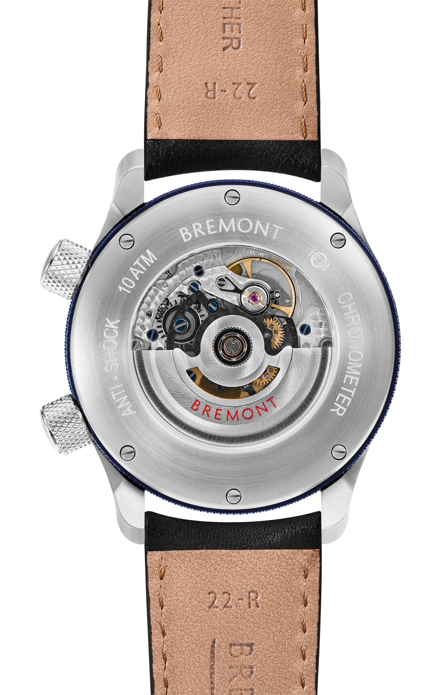 Bremont Watch Company Configurator MBII Custom Stainless Steel, White Dial with Dark Blue Barrel & Open Case Back