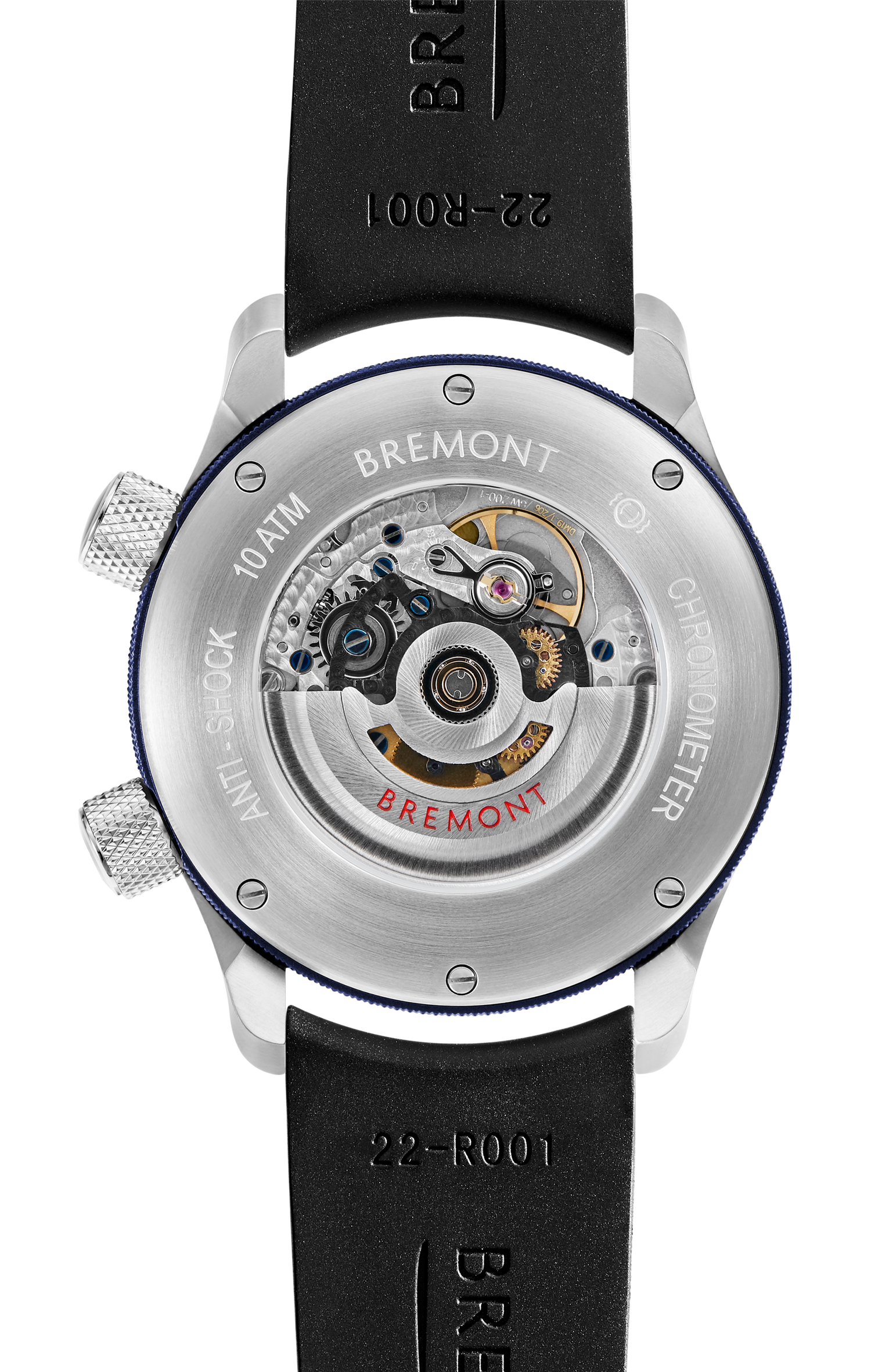 Bremont Watch Company Configurator MBII Custom Stainless Steel, White Dial with Dark Blue Barrel & Open Case Back