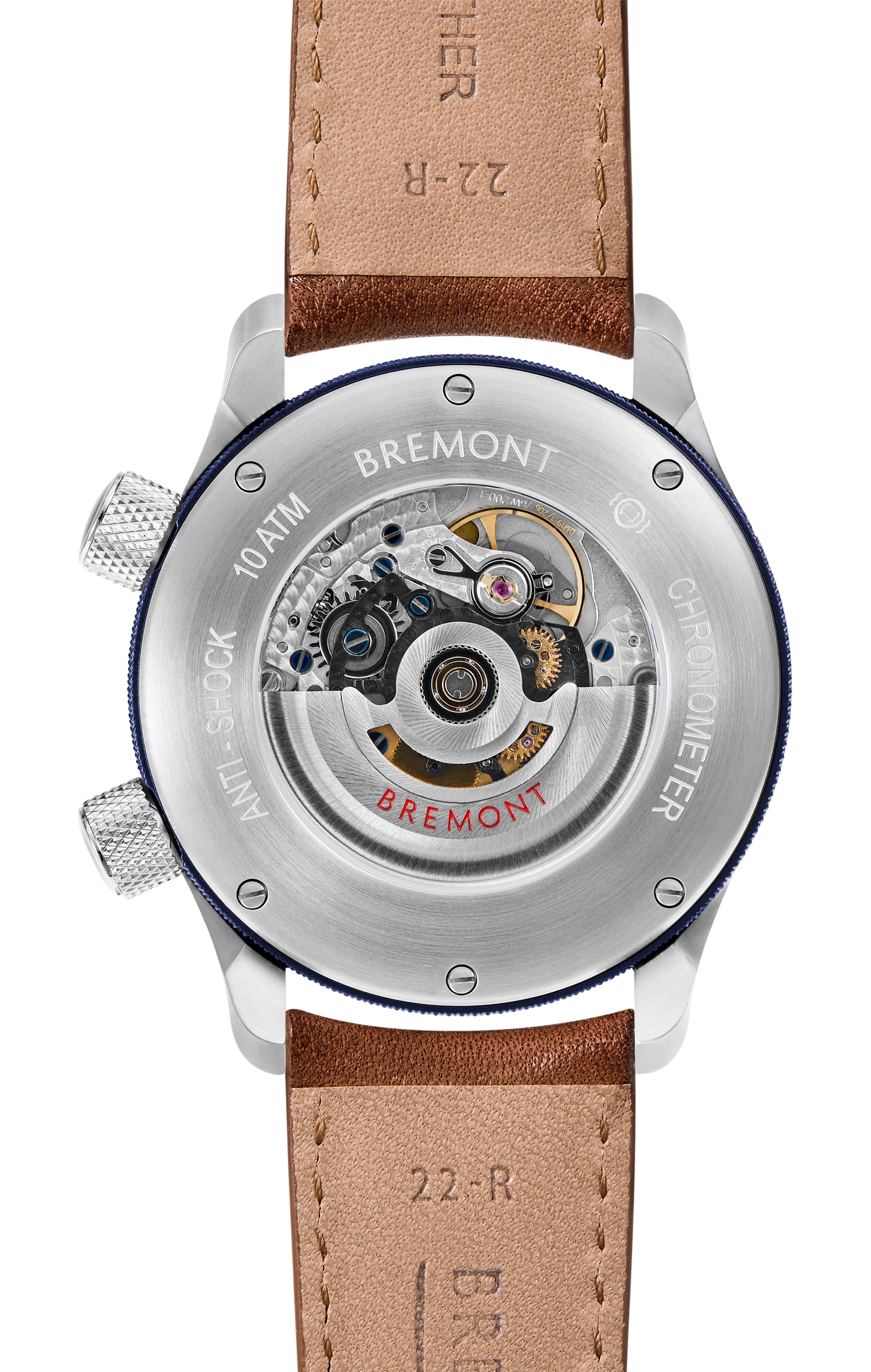 Bremont Watch Company Configurator MBII Custom Stainless Steel, White Dial with Dark Blue Barrel & Open Case Back