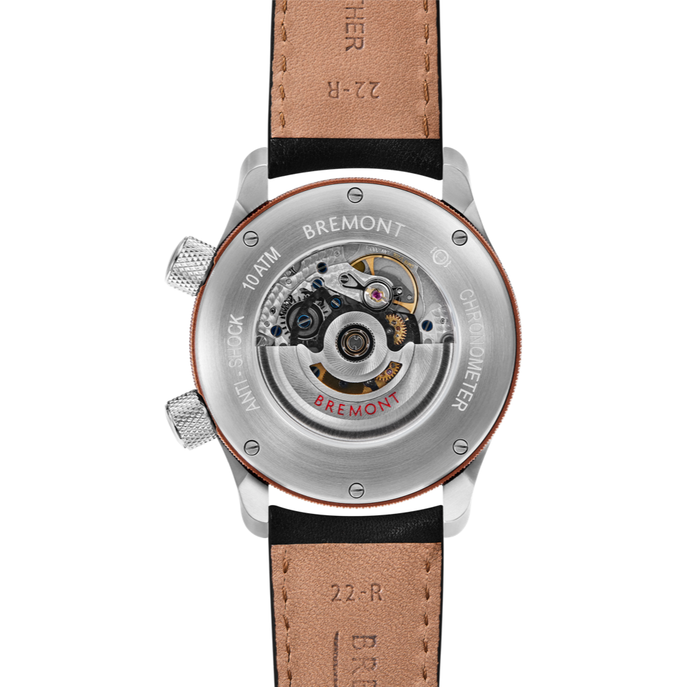 MBII Custom Stainless Steel, White Dial with Bronze Barrel & Open Case Back