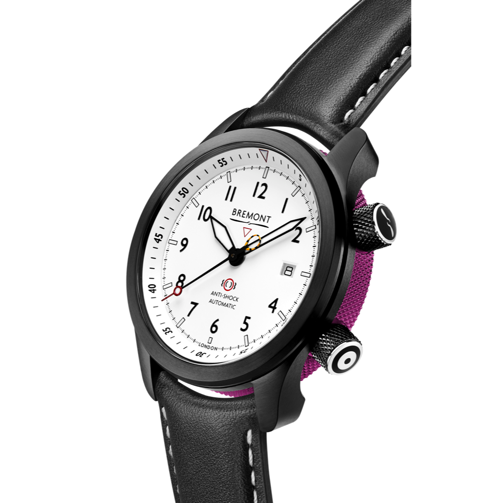 MBII Custom DLC, White Dial with Purple Barrel & Closed Case Back