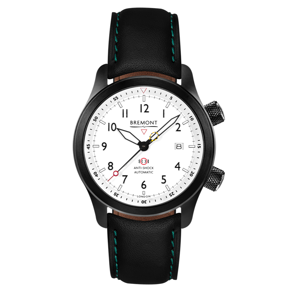 MBII Custom DLC, White Dial with Green Barrel & Closed Case Back