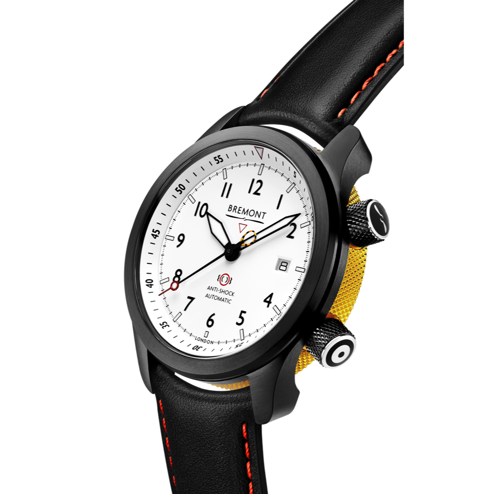 MBII Custom DLC, White Dial with Yellow Barrel & Closed Case Back