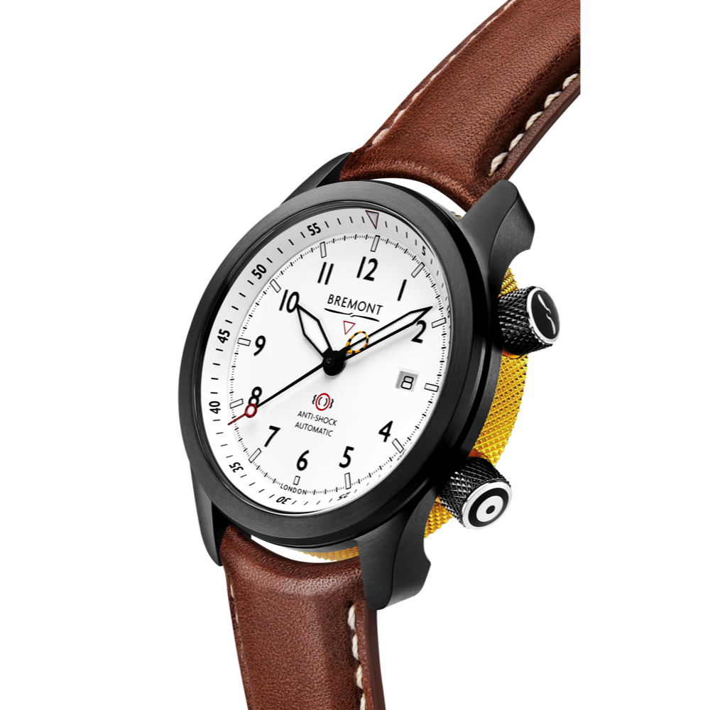 MBII Custom DLC, White Dial with Yellow Barrel & Closed Case Back