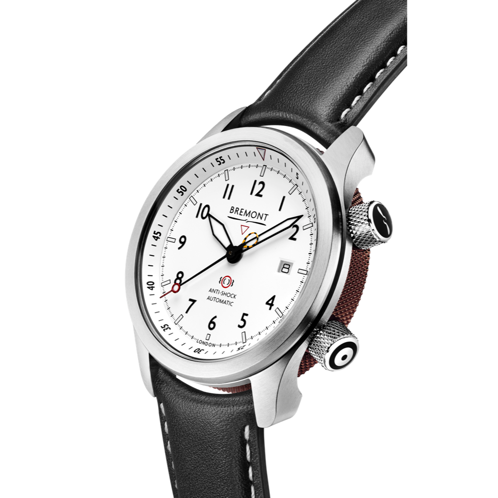 MBII Custom Stainless Steel, White Dial with Anthracite Barrel & Open Case Back