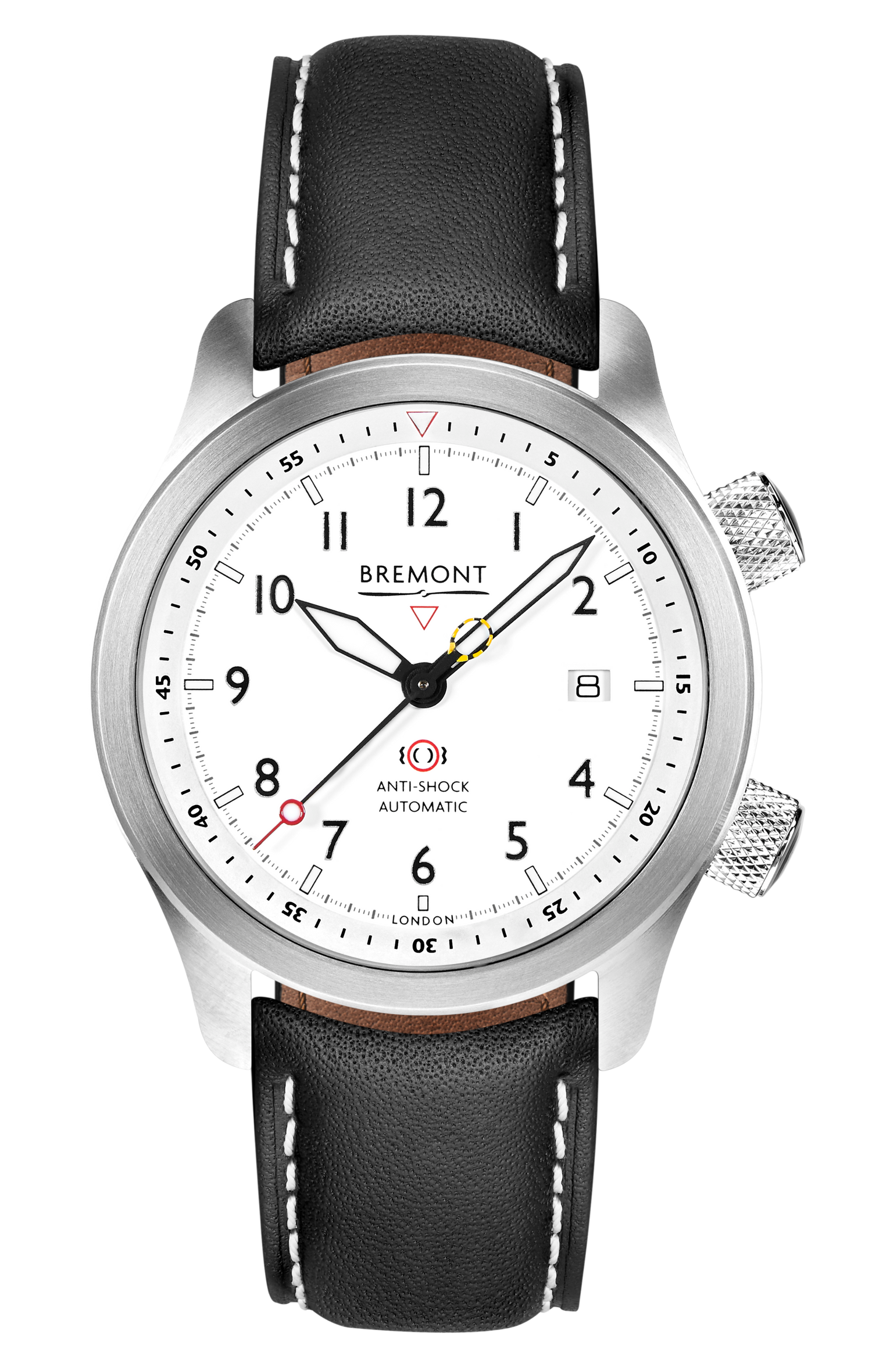 Bremont Watch Company Configurator MBII Custom Stainless Steel, White Dial with Dark Blue Barrel & Closed Case Back