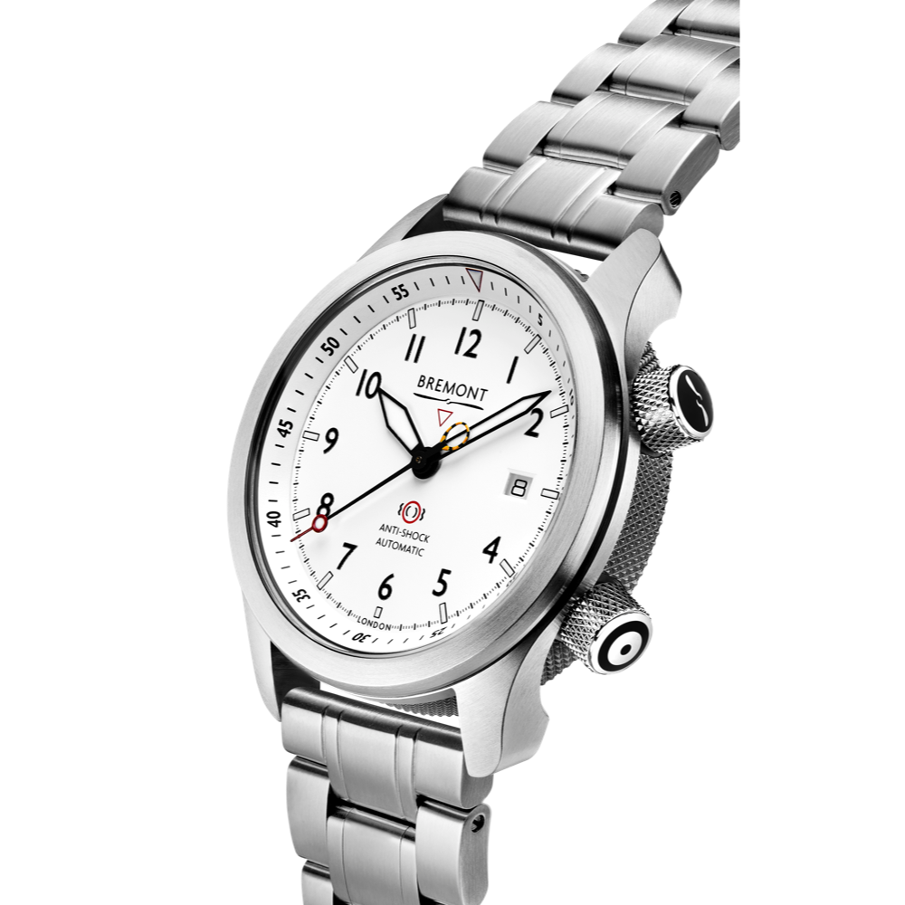 MBII Custom Stainless Steel, White Dial with Titanium Barrel & Open Case Back